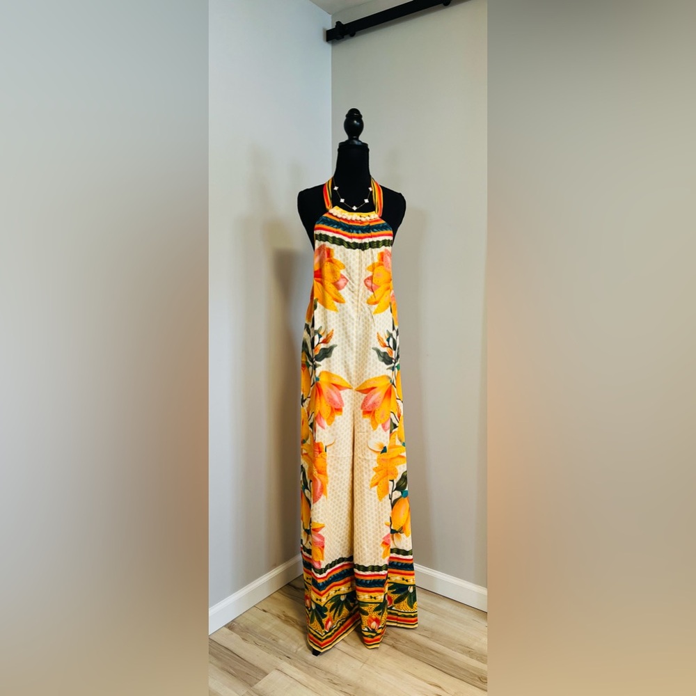 FARM Rio Floral Halter Jumpsuit S